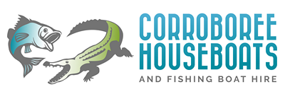 Logo with a fish and crocodile facing each other, with 