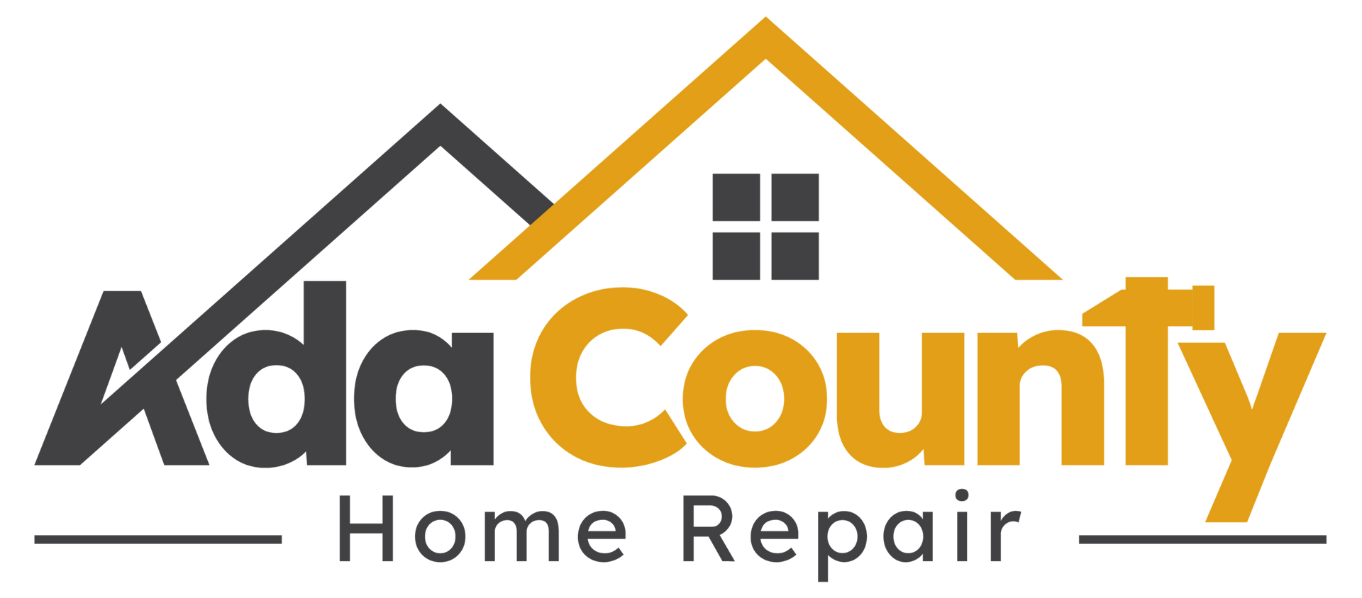AdaCounty Home Repair logo in black, gold, and gray with a house roof icon