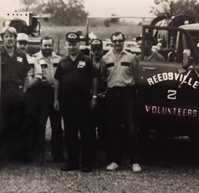 Historic photo of the Reedsville volunteer fire department