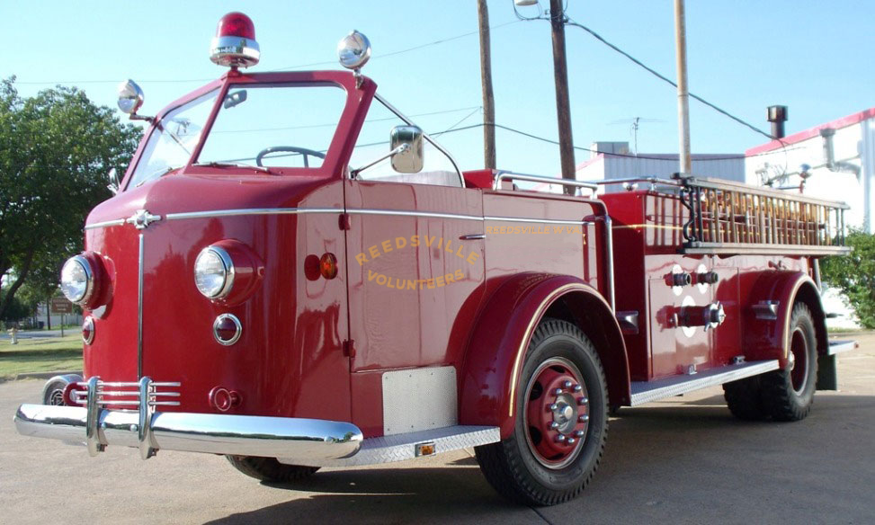 Historic Reedsville Volunteer fire department fire truck