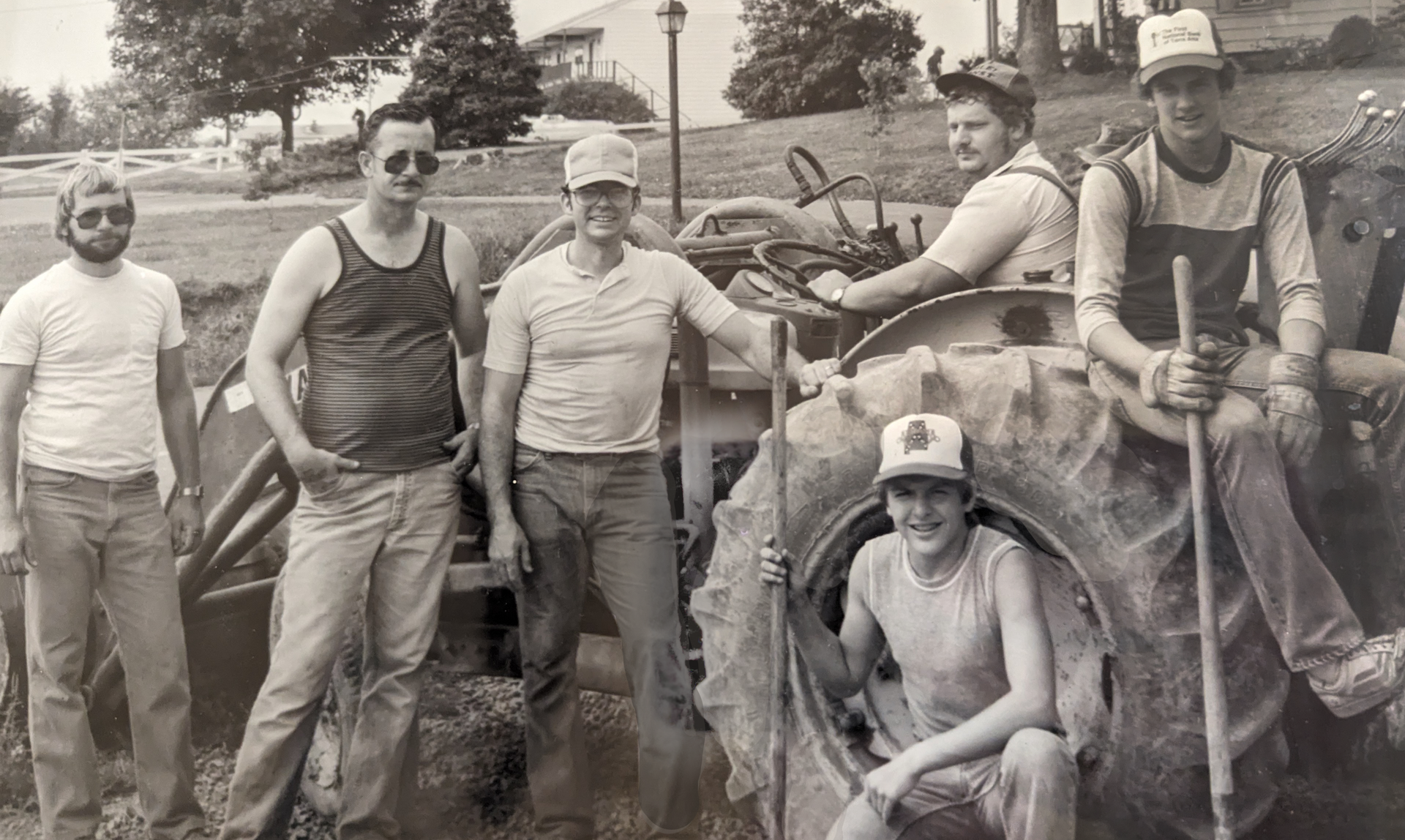 Historic Photo of the Reedsville volunteer fire department being built