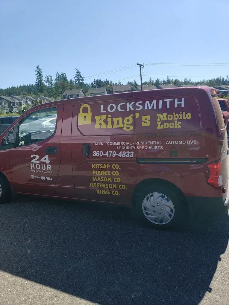 Red van with 