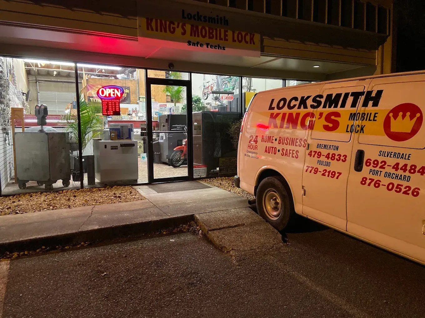 Locksmith shop front with 