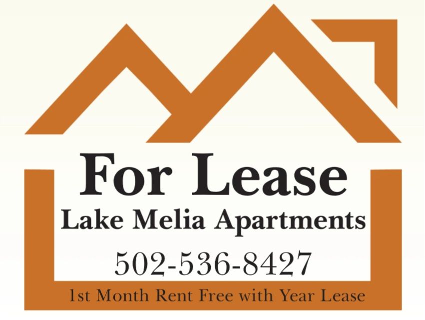 A for lease sign for lake melia apartments