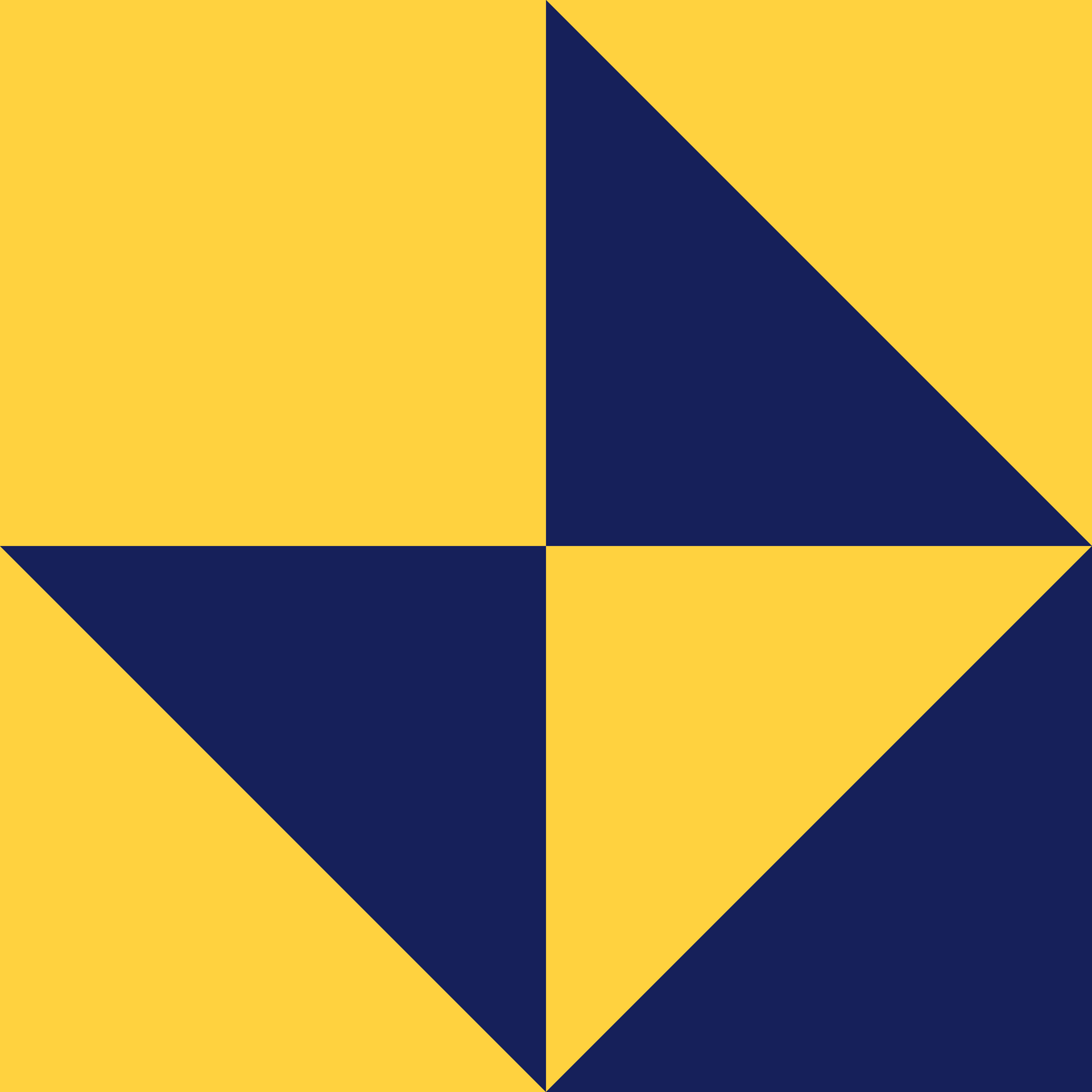 a yellow and blue triangle pattern on a white background .