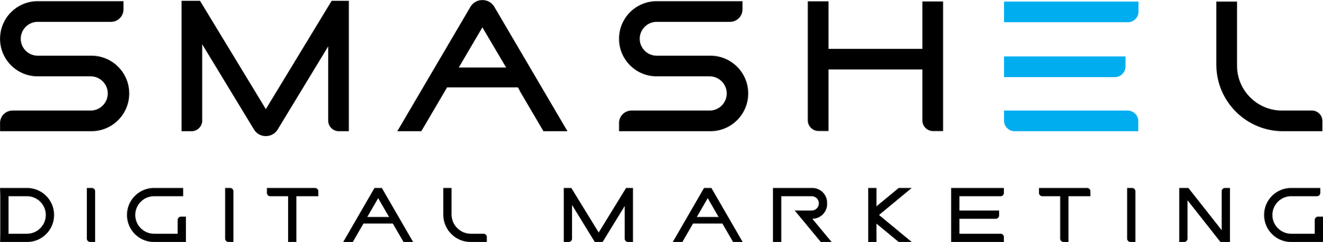 SMASHEL Digital Marketing logo in black and blue text on a white background