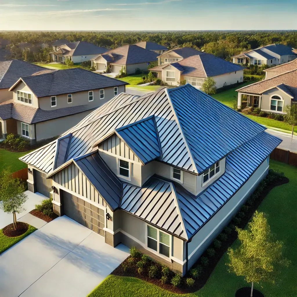 Durable metal roofing installed on a residential home in the Greater Tampa Bay area