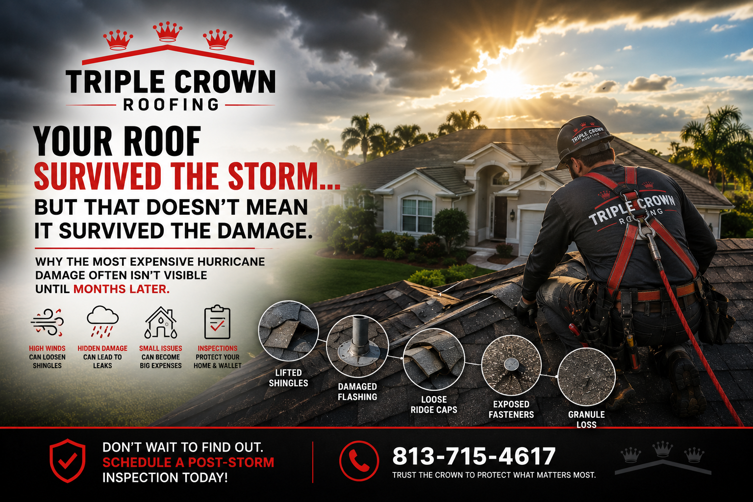 Florida storms can leave behind hidden roof damage that isn't visible from the ground. Learn why a p