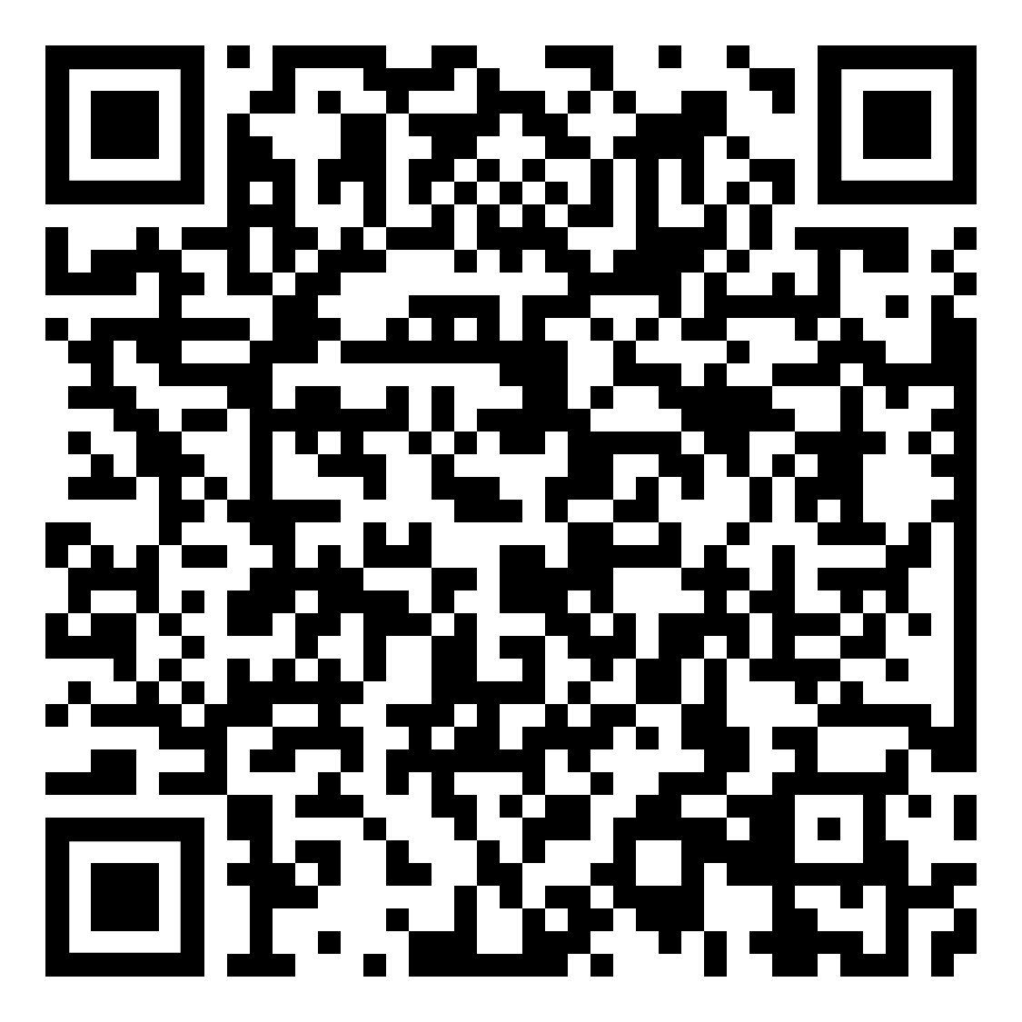 QR code with a complex pattern of black and white squares.
