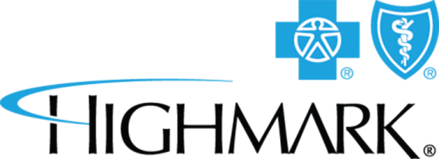 A logo for highmark with a blue cross and shield