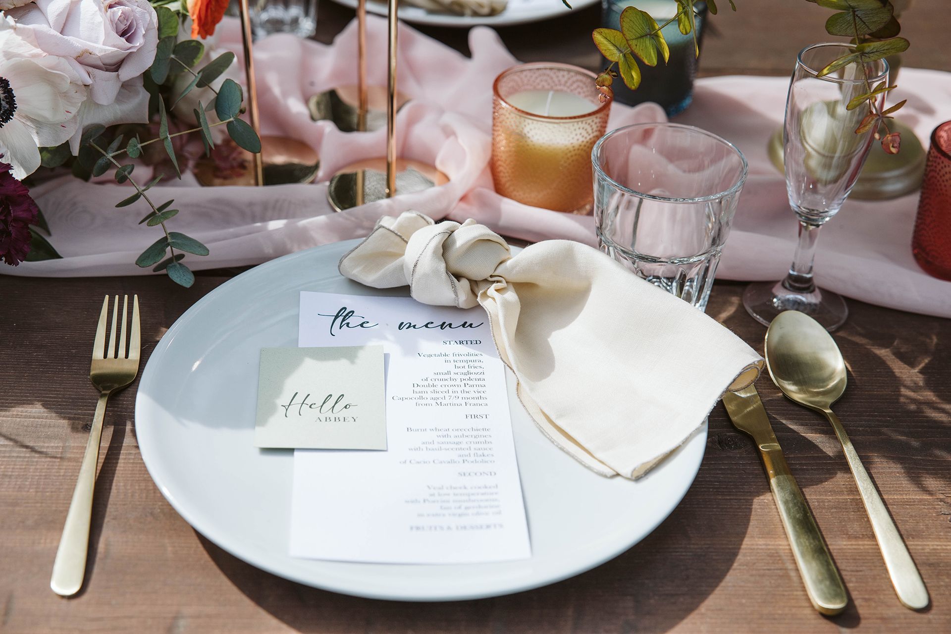 menu personalizzati