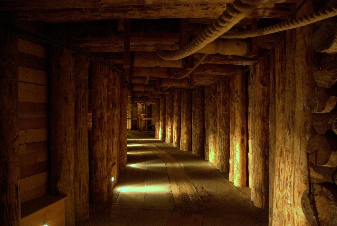 Underground chamber inside the Wieliczka Salt Mine