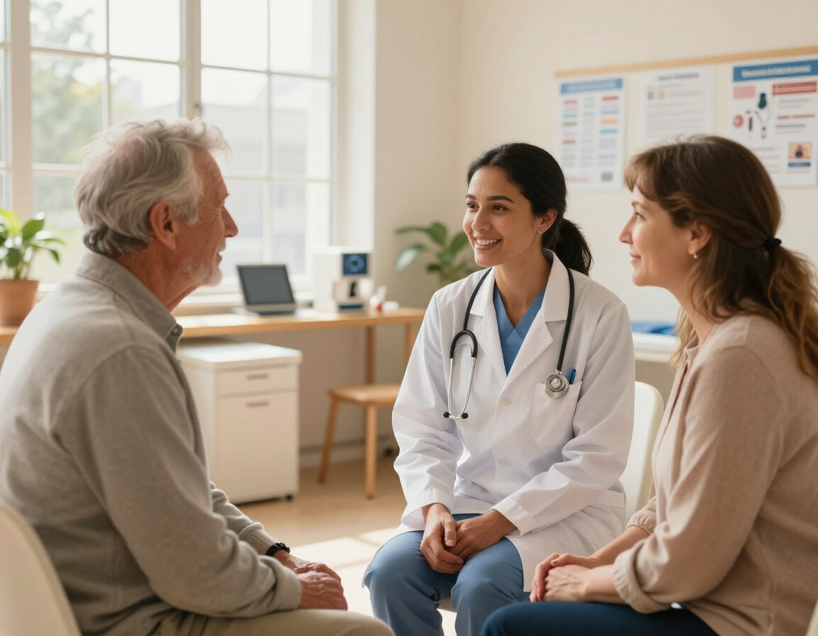 Healthcare collaboration with caregiver and older adult