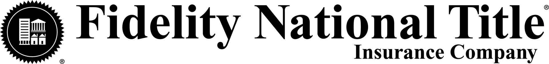 Fidelity National Title Insurance Company logo with a building illustration within a circular design.