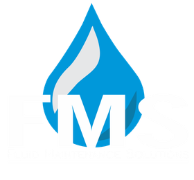 Fluid Maintenance Solutions Water droplet with F M S over the top
