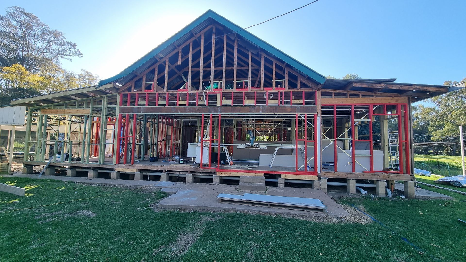 Wood-framed house under construction  — Crowfoot Constructions in Dubbo, NSW