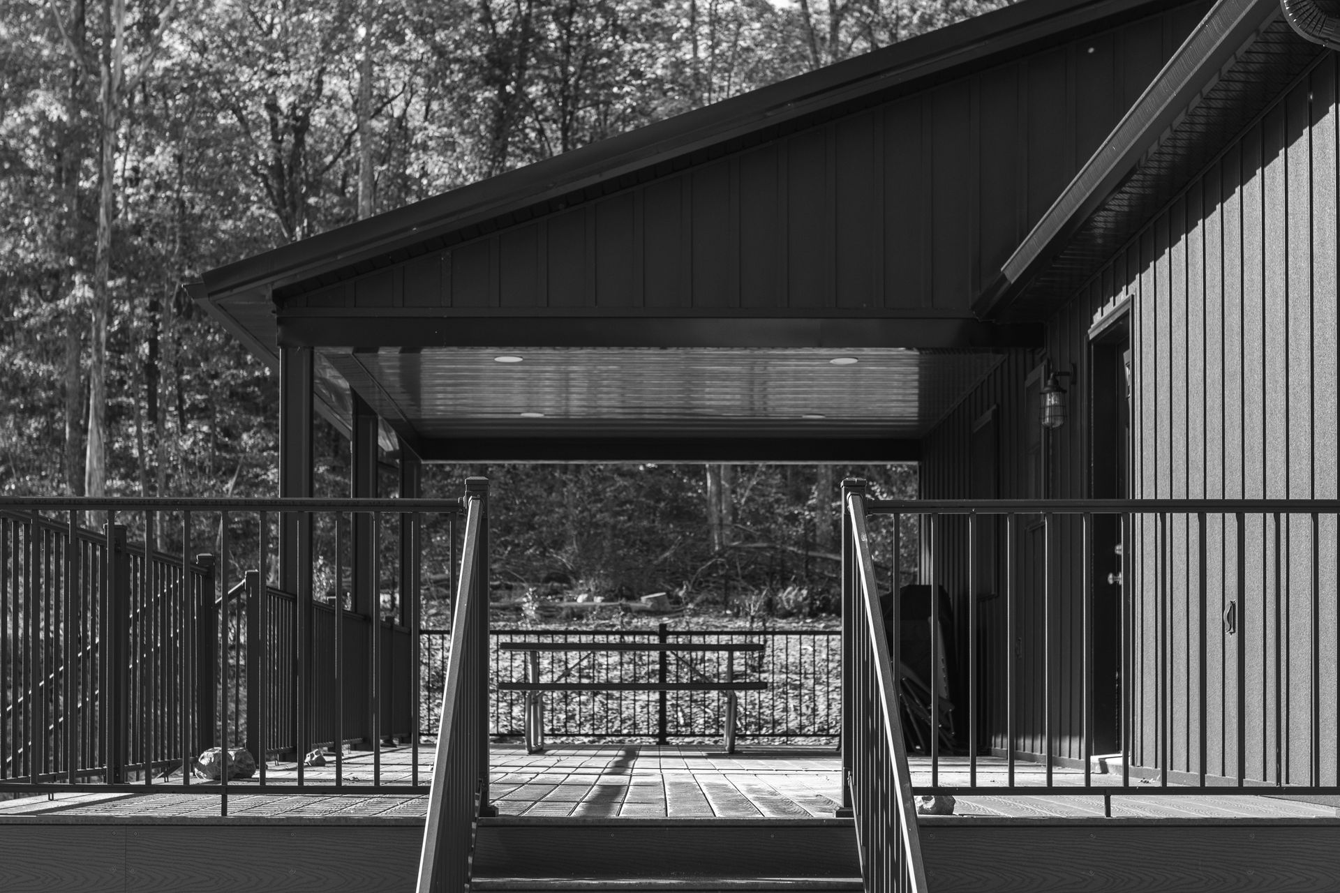modern cabin design and construction with metal siding Mill Hall 