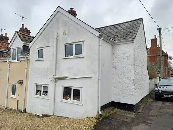 residential property with white bricks