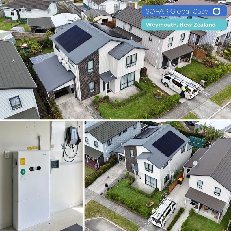 Solar-equipped house in Weymouth, New Zealand, with wall-mounted battery system and white utility van. — Macleay Energy Solutions In Kempsey, NSW