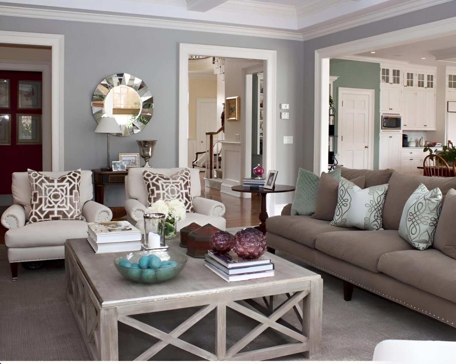 A Living Room With Two Couches And A Coffee Table — Aaron Lee Painting Pty Ltd In Kirwan, QLD