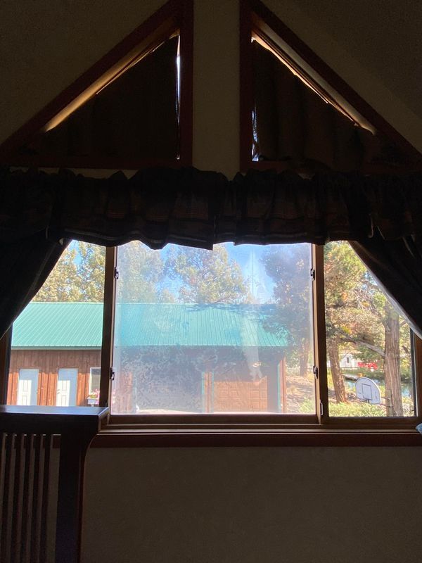 Mountain cabin A-frame window view - window installation Glass Daddy Redmond OR