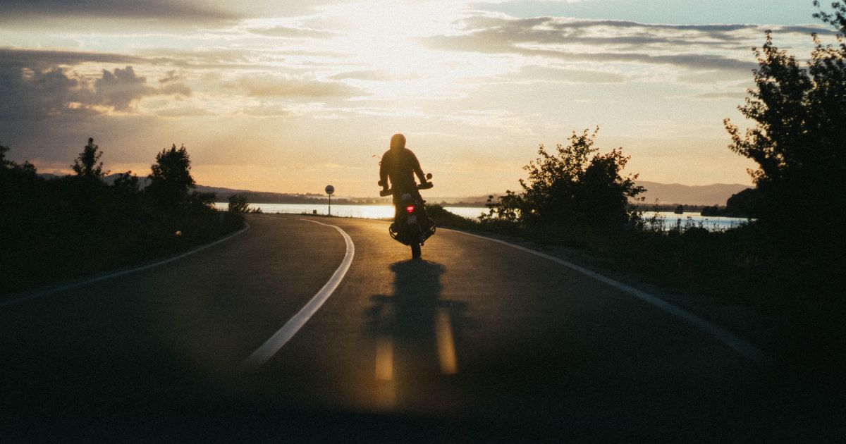 motorcycle driving at night