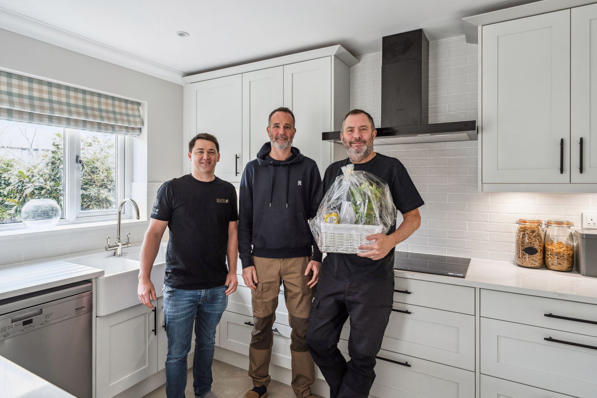 Pure Kitchens completed project handover gift with Mike