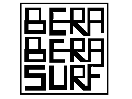 Logotipo estilizado en blanco y negro con la inscripción “LIBRA SURF” en letras mayúsculas.
