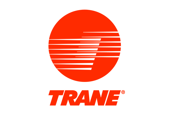 The Trane logo, featuring a red circle with horizontal white lines intersecting it, above the word 