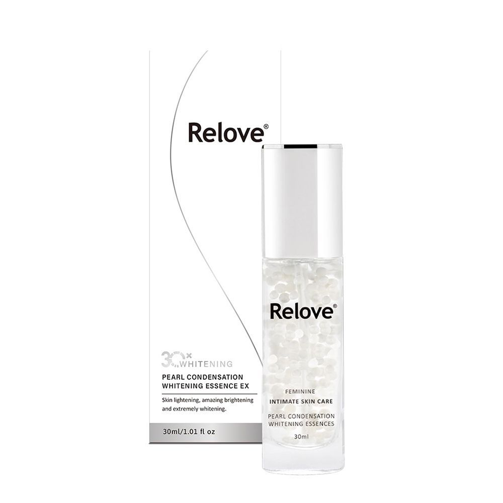 White Relove 珍珠濃縮美白精華液(含包裝盒)。