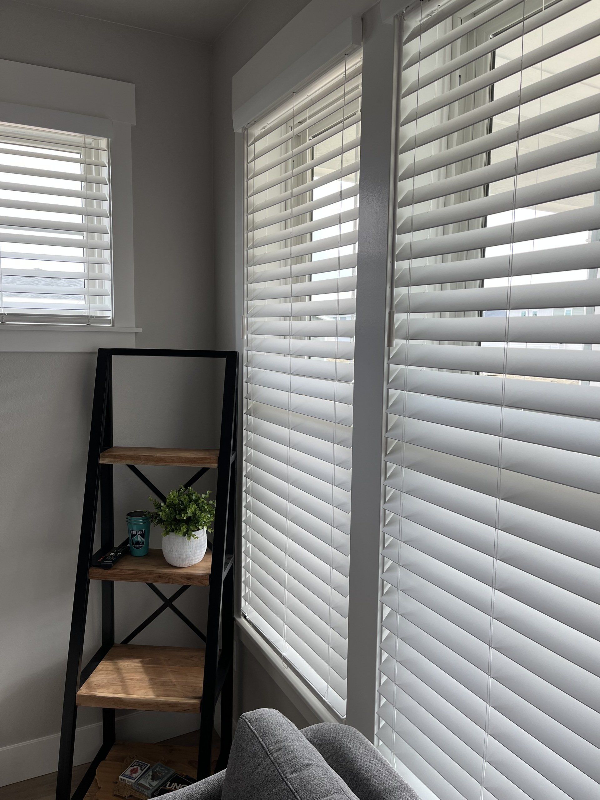 Two Horizontal Blind with window — Oconomowoc, WI — Suzanne Marie's Blinds Plus
