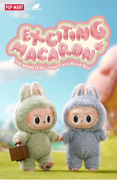 Two bunny-eared figures in fuzzy suits holding hands; green and blue. The title reads 