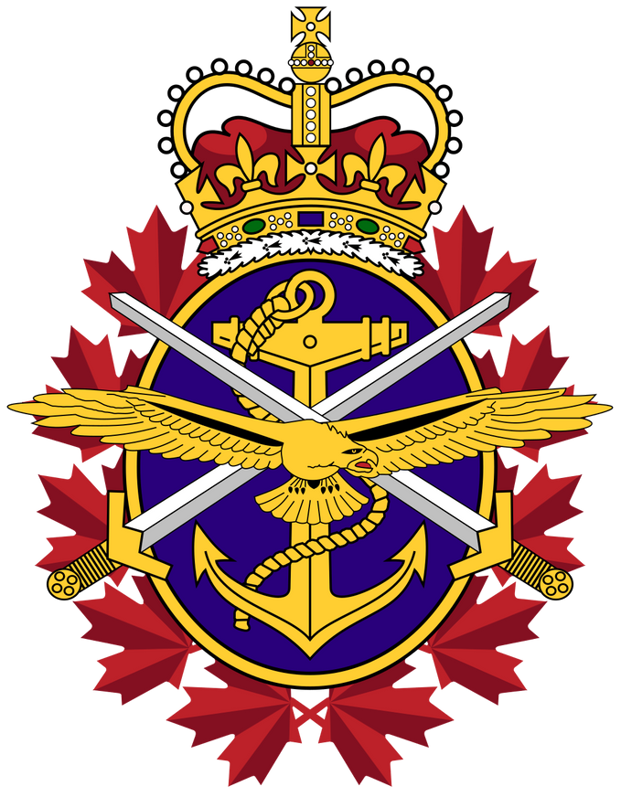 A coat of arms with a crown anchor and swords