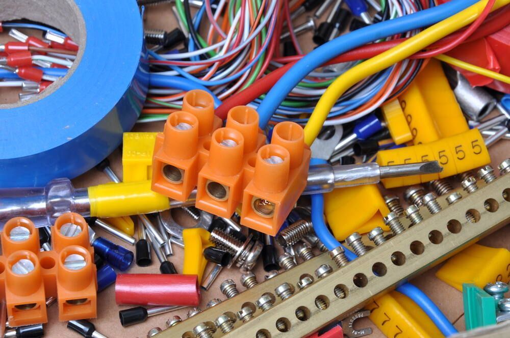 Pile of Electrical Components Including Wires and Connectors — Proserpine Electrical Services in Proserpine, QLD