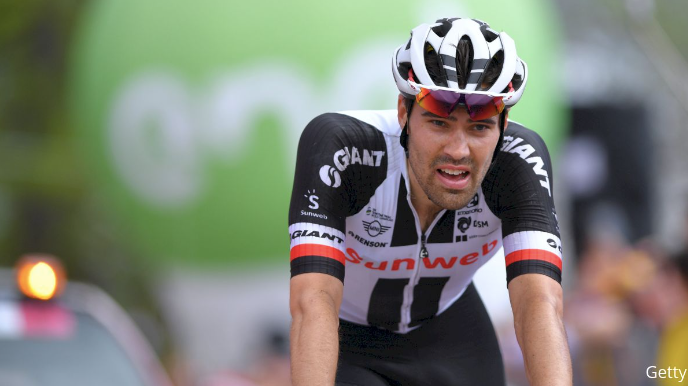 Man cycling in a race