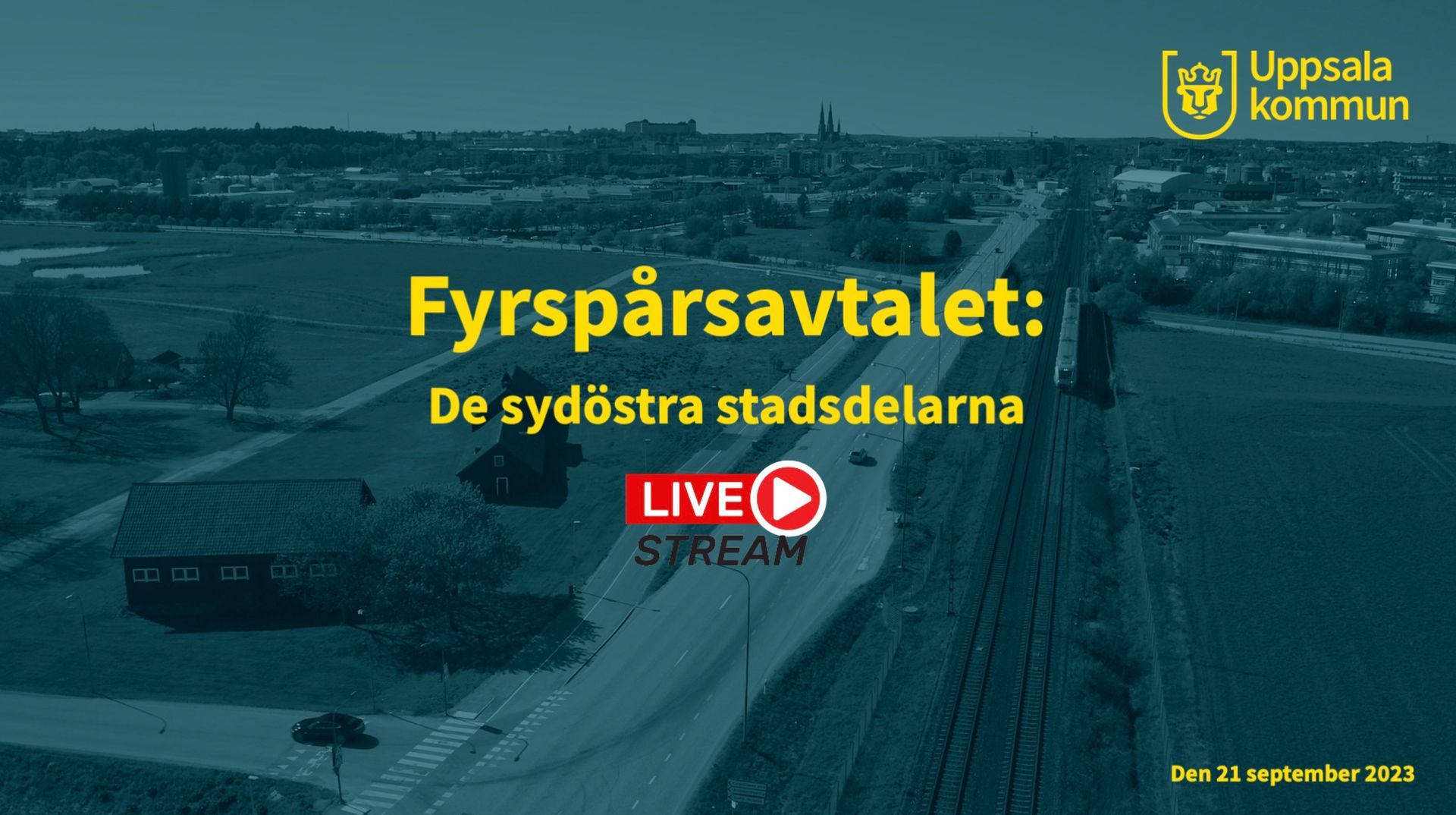 Four-lane agreement: The southeastern districts. Uppsala municipality logo.