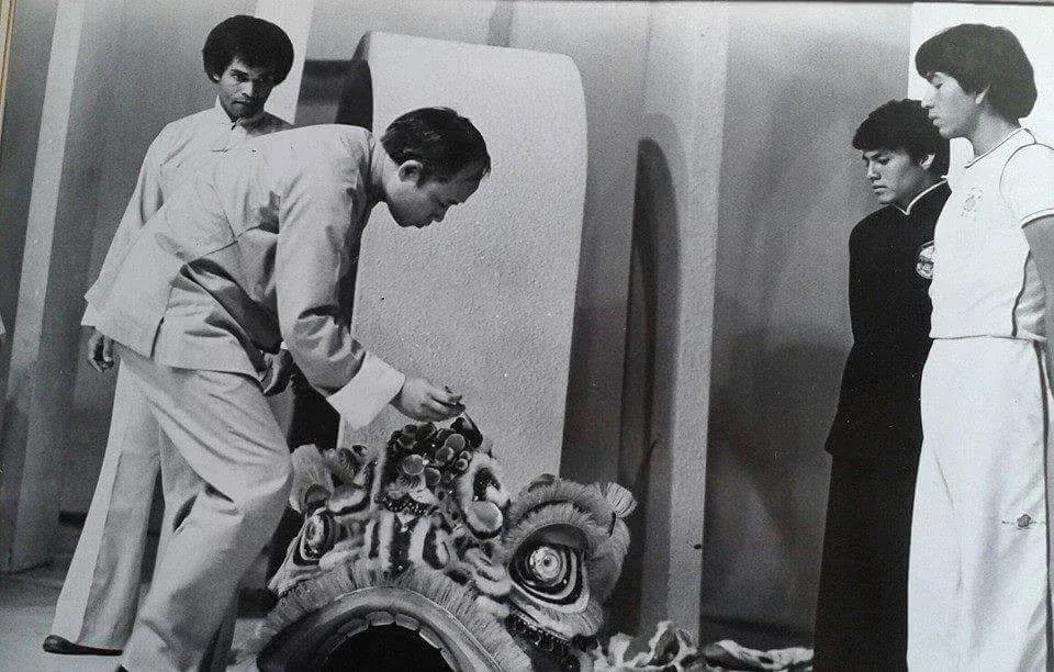 A black and white photo of a group of people