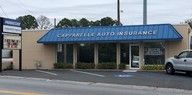 Outside View of Capparelle’s Insurance’s offices, with the name of the business on a blue awning Outside View of Capparelle’s Insurance’s offices, with the name of the business on a blue awning