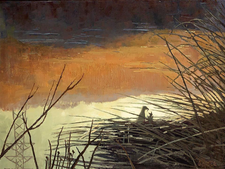 An image of California artist John Kosta's painting entitled Los Angeles River #24.