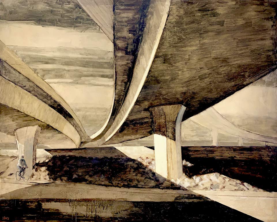 An image of California artist John Kosta's painting entitled Los Angeles River #63.