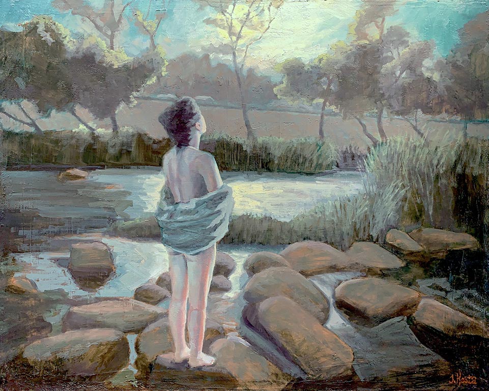 An image of California artist John Kosta's painting entitled Los Angeles River #67.