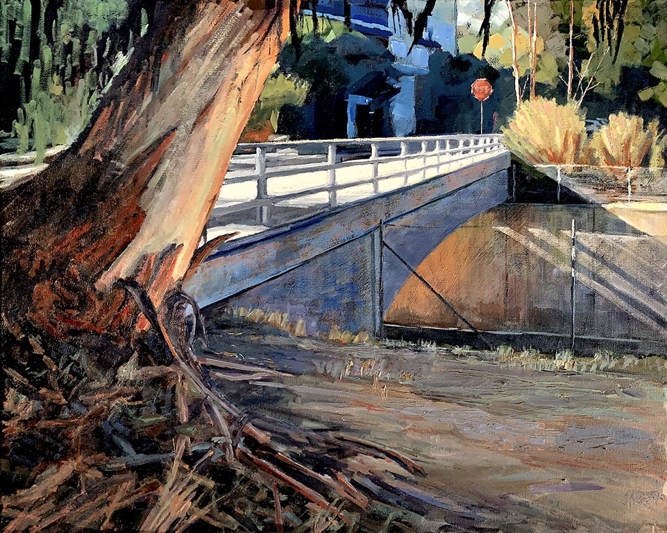 An image of California artist John Kosta's painting entitled Los Angeles River #22.