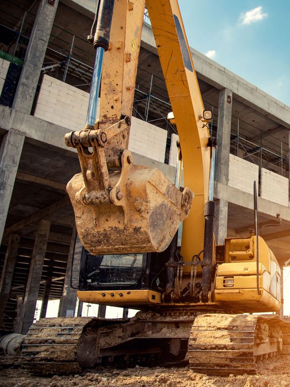 Excavator On Construction Site — Annandale, MN — Alley Excavating Inc.