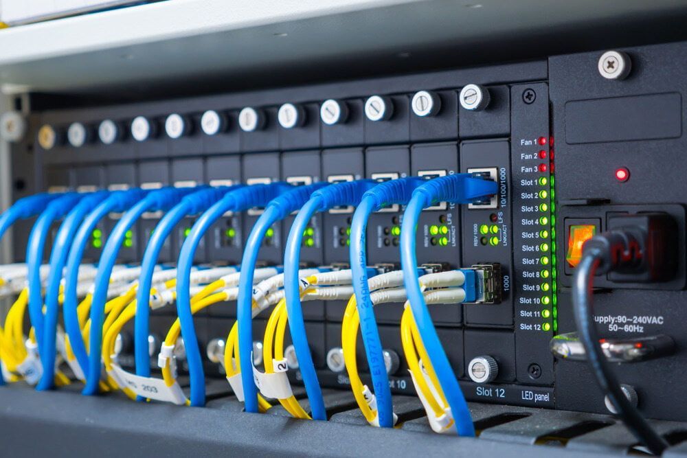 A Bunch of Wires Are Connected to a Server in a Server Room — Audiomation in Wingham, NSW