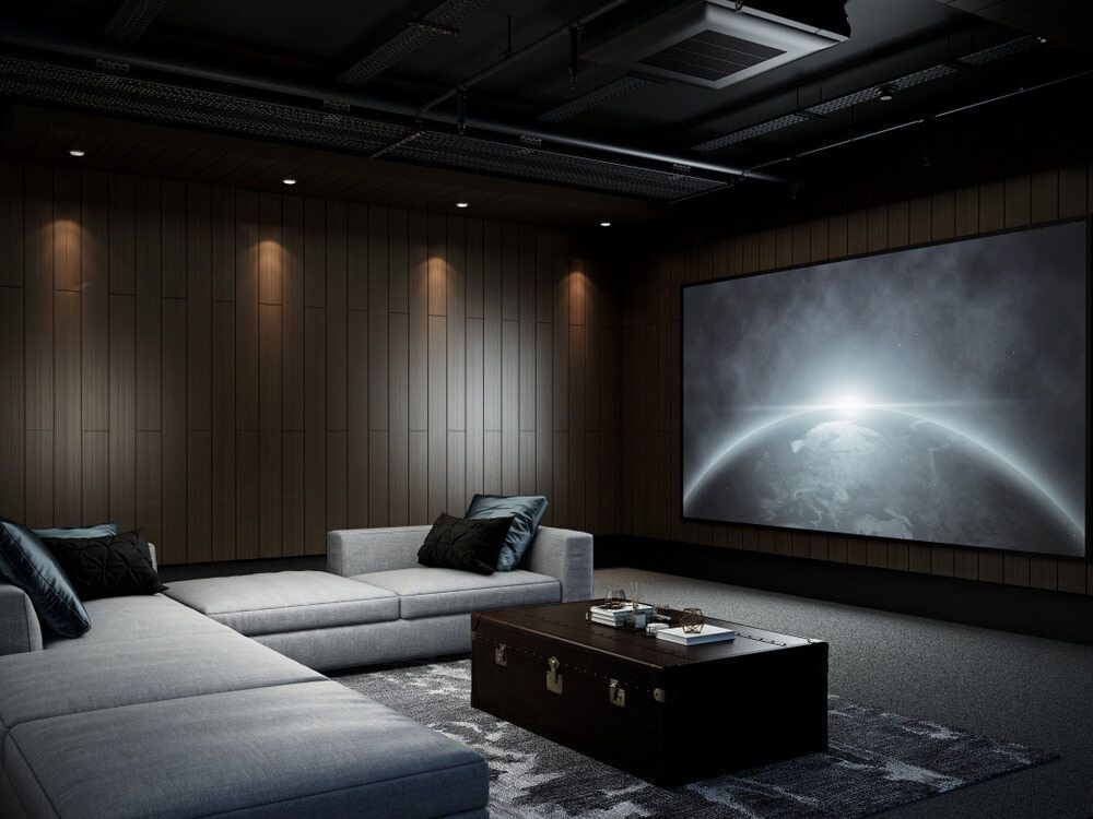 A Living Room With a Couch and a Projector Screen — Audiomation in Nabiac, NSW