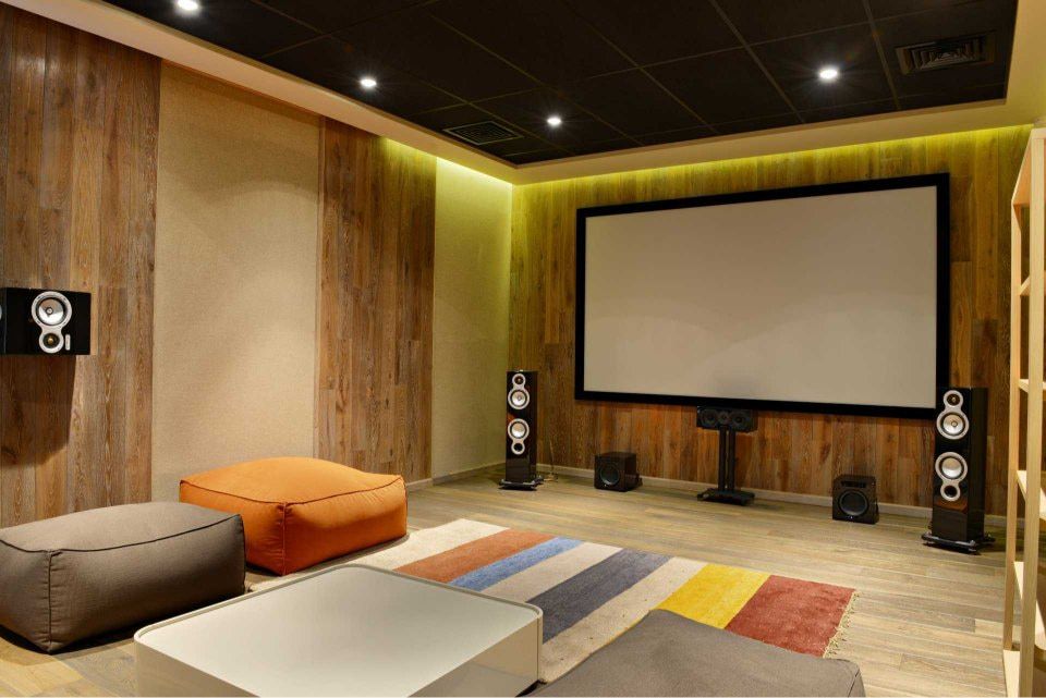 A Home Theater With a Large Screen and Speakers — Audiomation in Nabiac, NSW