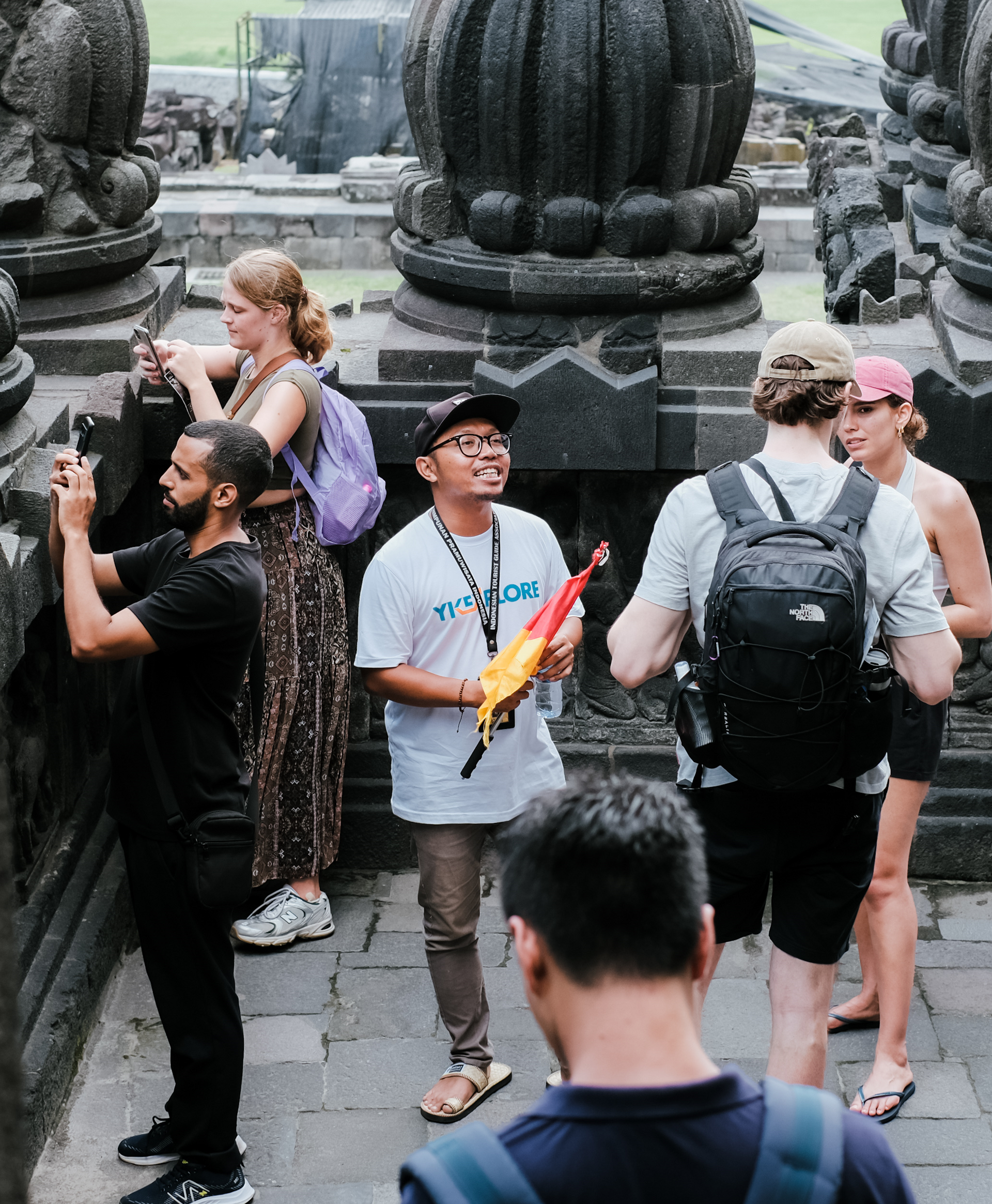 Best time to visit Borobudur Temple tourist taking picture of borobudur temple