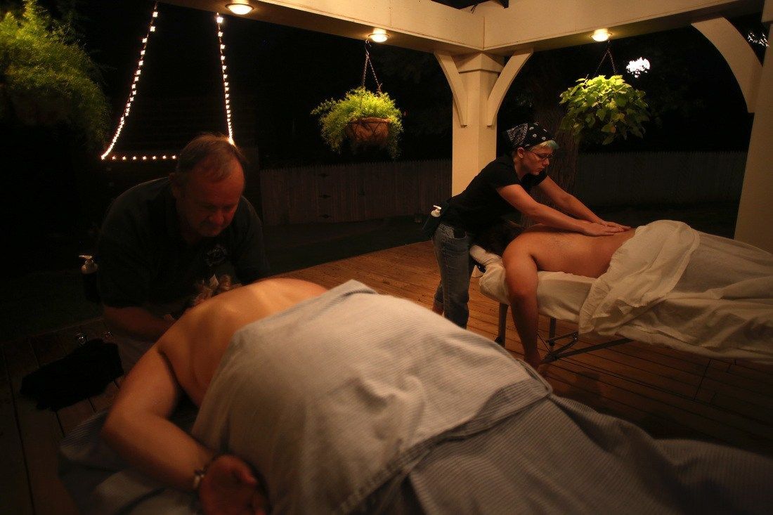 couple getting a massage