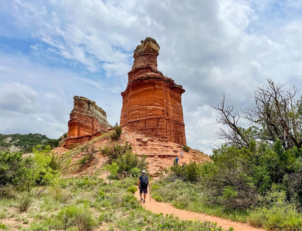 Hiker on the Trail at Palo Duro Canyon State Park