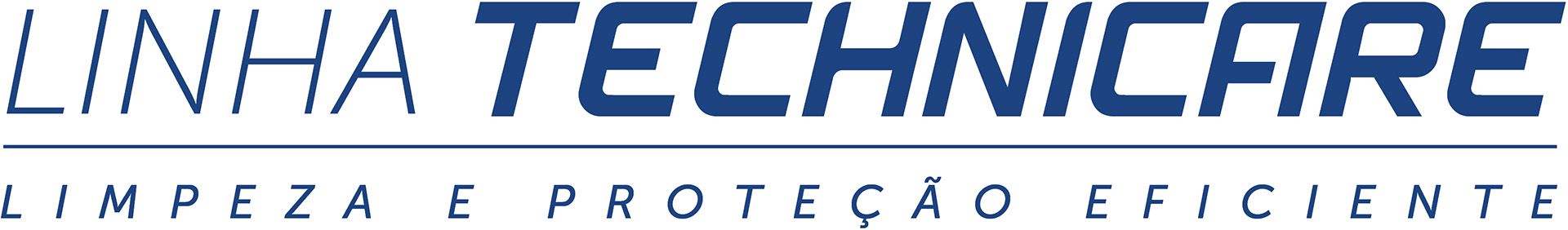 Um logotipo azul e branco para a linha technicare